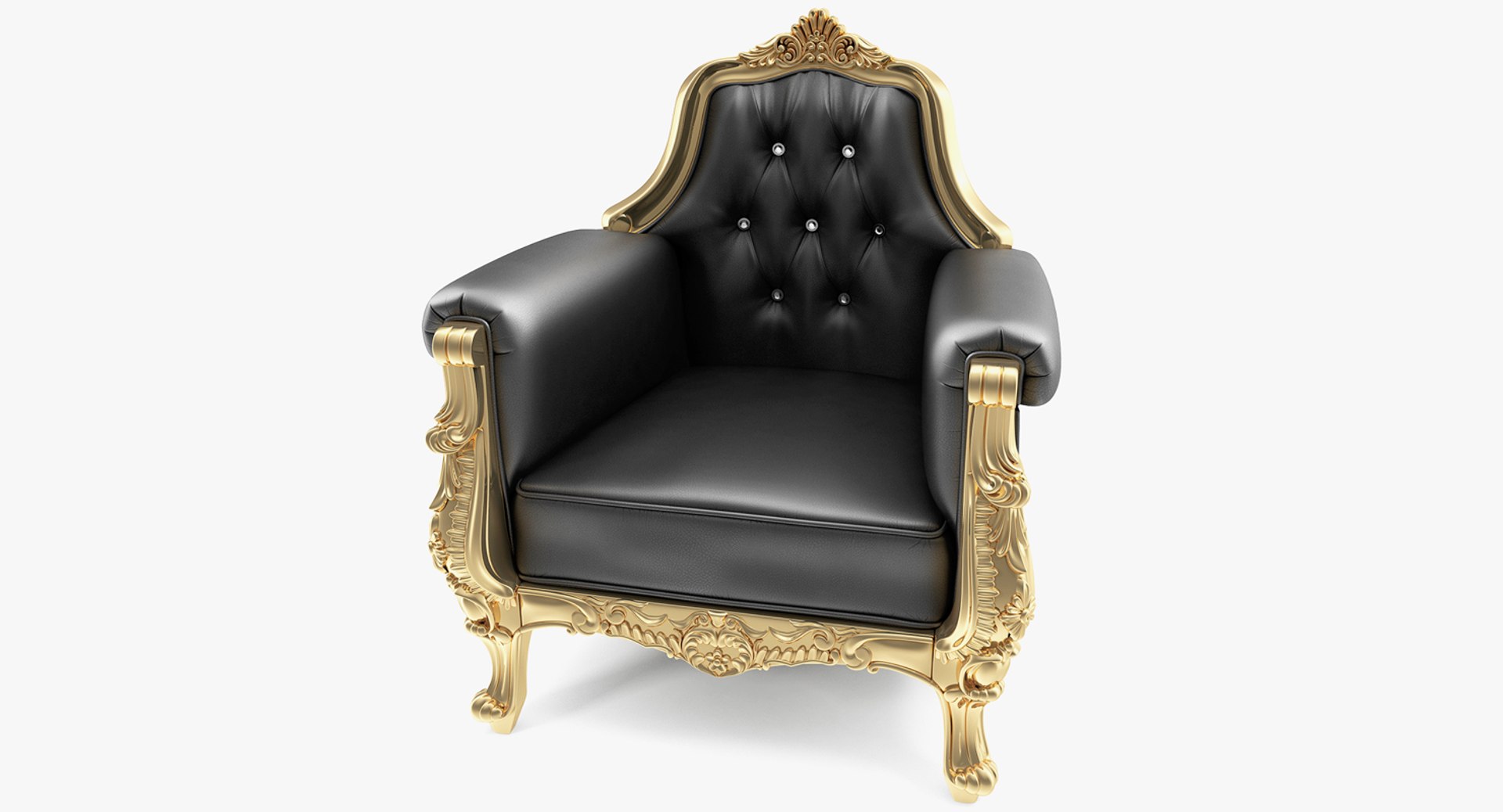Classic Armchair 3D Model 3D model preview
