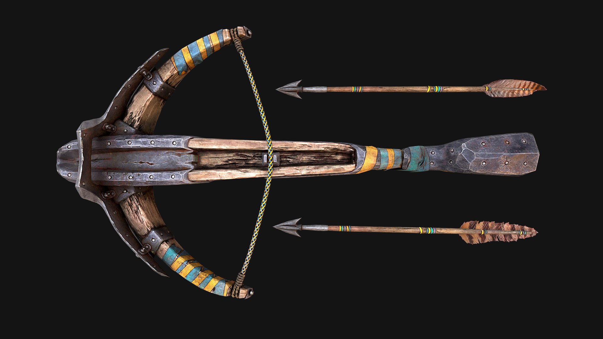 Bow Crossbow Quiver Arrows Archer Medieval Set 3D model https://p.turbosquid.com/ts-thumb/jF/DGx6W5/Uy/acrossbowcolorsp5e/png/1760193410/1920x1080/fit_q87/2bf5e0eb80211ad86be981b6f7a5a2824cffee0f/acrossbowcolorsp5e.jpg