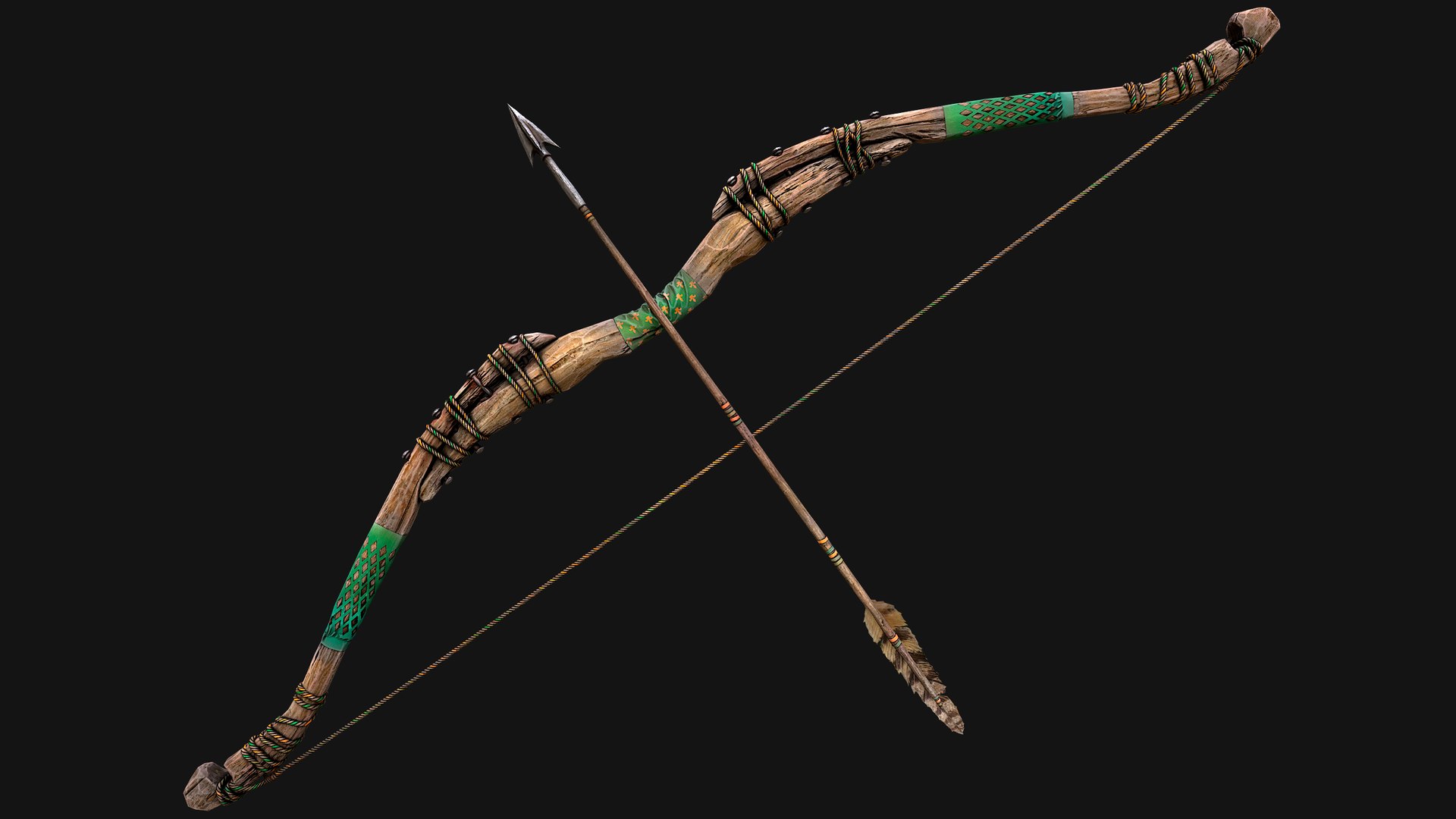 Bow Crossbow Quiver Arrows Archer Medieval Set 3D model https://p.turbosquid.com/ts-thumb/jF/DGx6W5/Xa/woodenbowgreen13/png/1760193425/1920x1080/fit_q87/a909f47e435f05fb7f6b920d5c293f724e9ce470/woodenbowgreen13.jpg