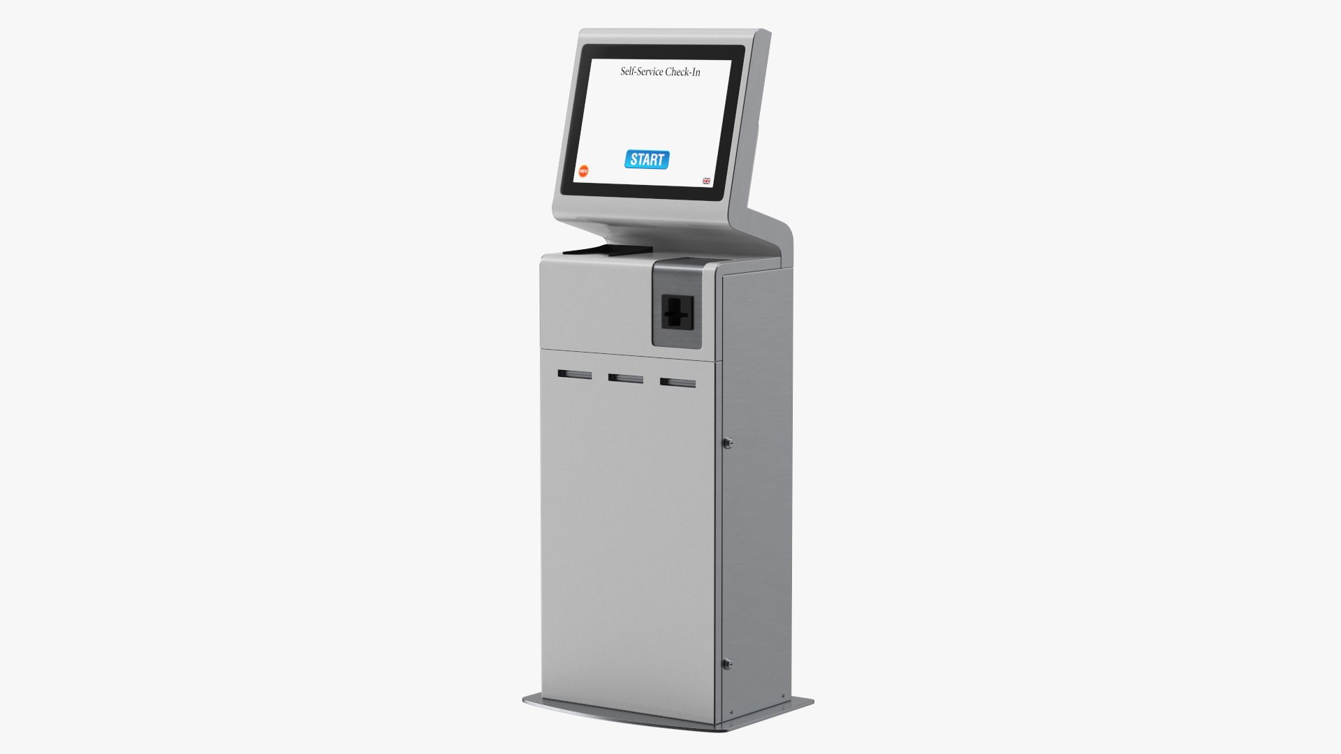 Airport Self-Service Kiosk 3D model preview