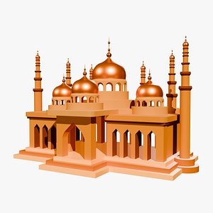 3D Mosque illustration design 3D model