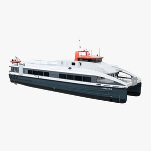 Catamaran passenger ferry - MS Fjordbris model 3D model