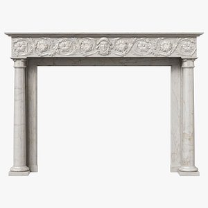 Antique 19th Century Marble Fireplace