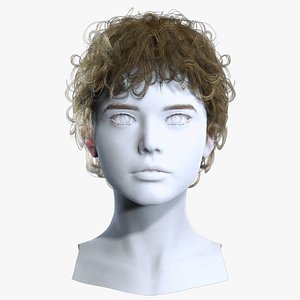 Curly Short Shag Hair Style for Male and Female Characters