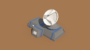 Low Poly Scifi Radar Station
