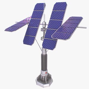 Scifi solar panel 3D model