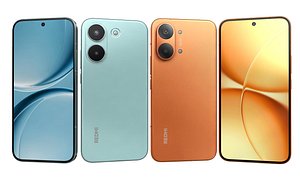 3D Xiaomi Redmi Turbo 5 Max Orange And Xiaomi REDMI Turbo 5 Green