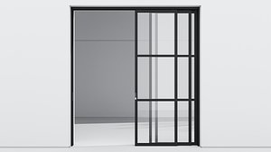 Aluminium door 298 3D model