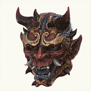 Japanese Oni Mask 3D model