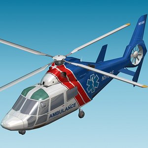 air ambulance dauphin 3d model