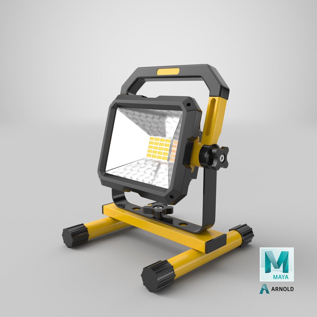 Detailed Construction Mobile Light 3D Model - TurboSquid 2110077