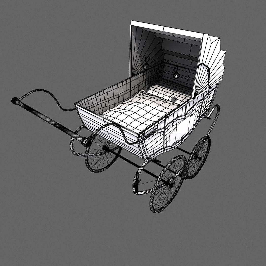 3d Model Retro Stroller
