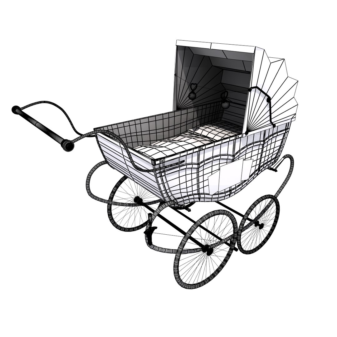 3d Model Retro Stroller