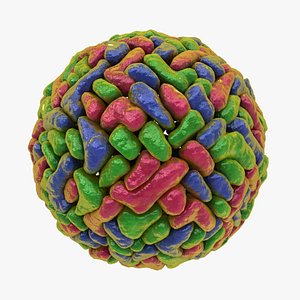 virus 04 colorful 3d model