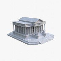 LION TEMPLE - Templo de Leo - Low poly
