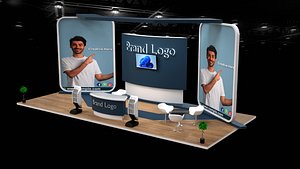3D Modern Twin-Tower Exhibition Booth