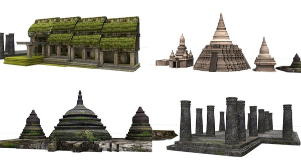budha temple 3D model