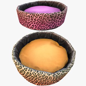 Pet Bed for Cat and Dog with Leopard Print