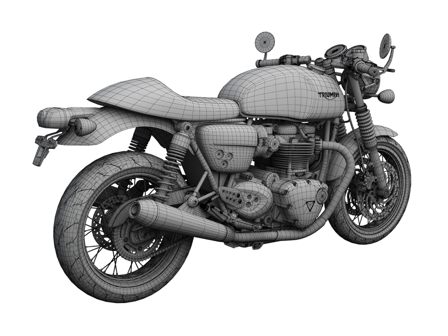 3d Model Triumph Thruxton 2016