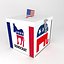 3D ballot box usa model