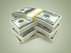 3d render dollar model