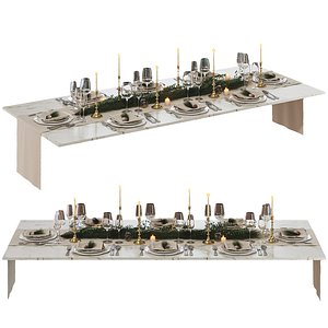 3D table setting new year