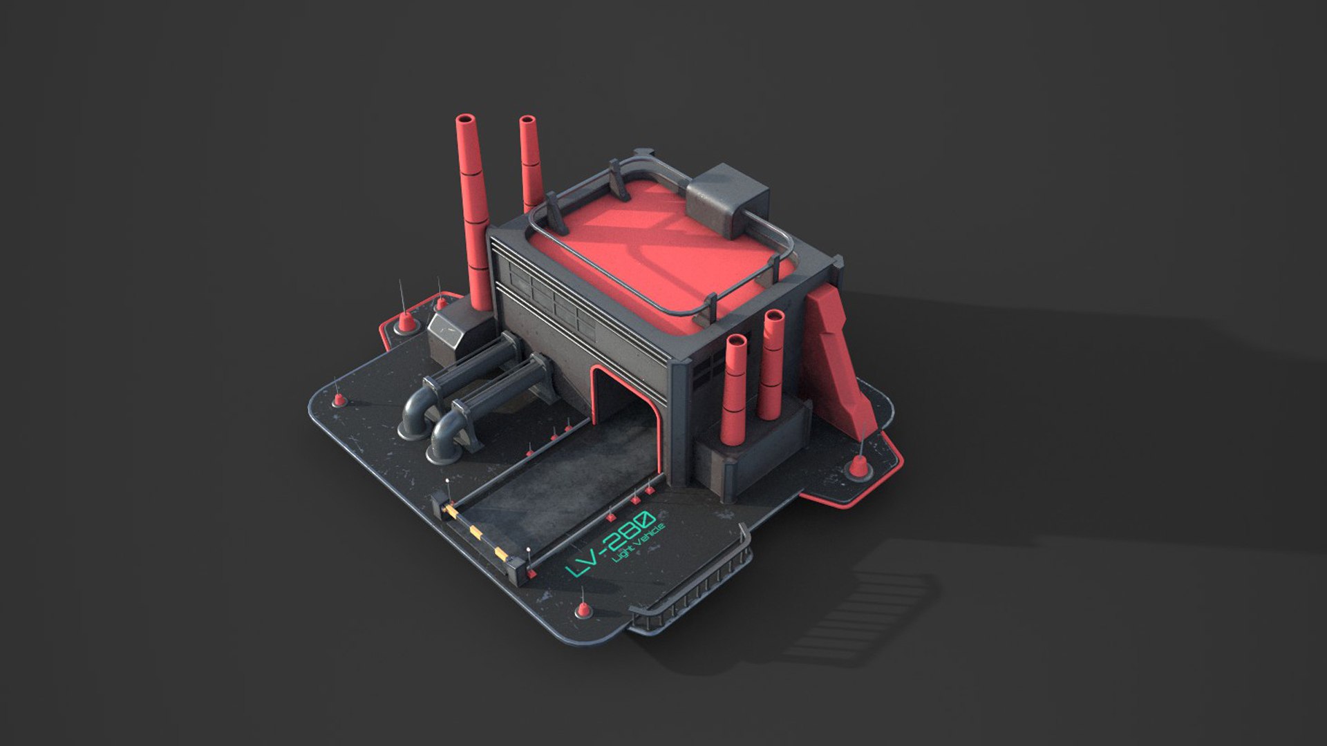 Factory Model For RTS Games - Maya PLUS Unreal Engine Projects Model ...
