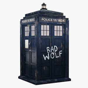 Tardis 2005 Destroyed Bad Wolf Version