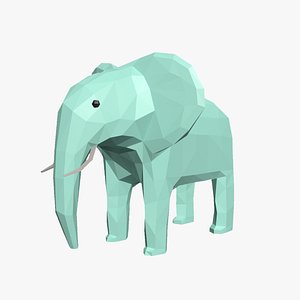 Low poly Elephant 3D