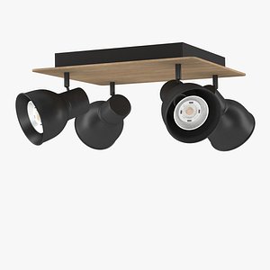 3D model ceiling led spots lamps