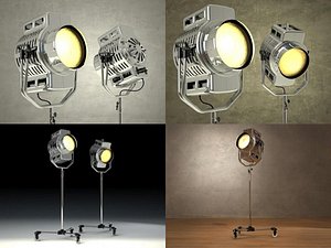 3D 1940s floor lamp model