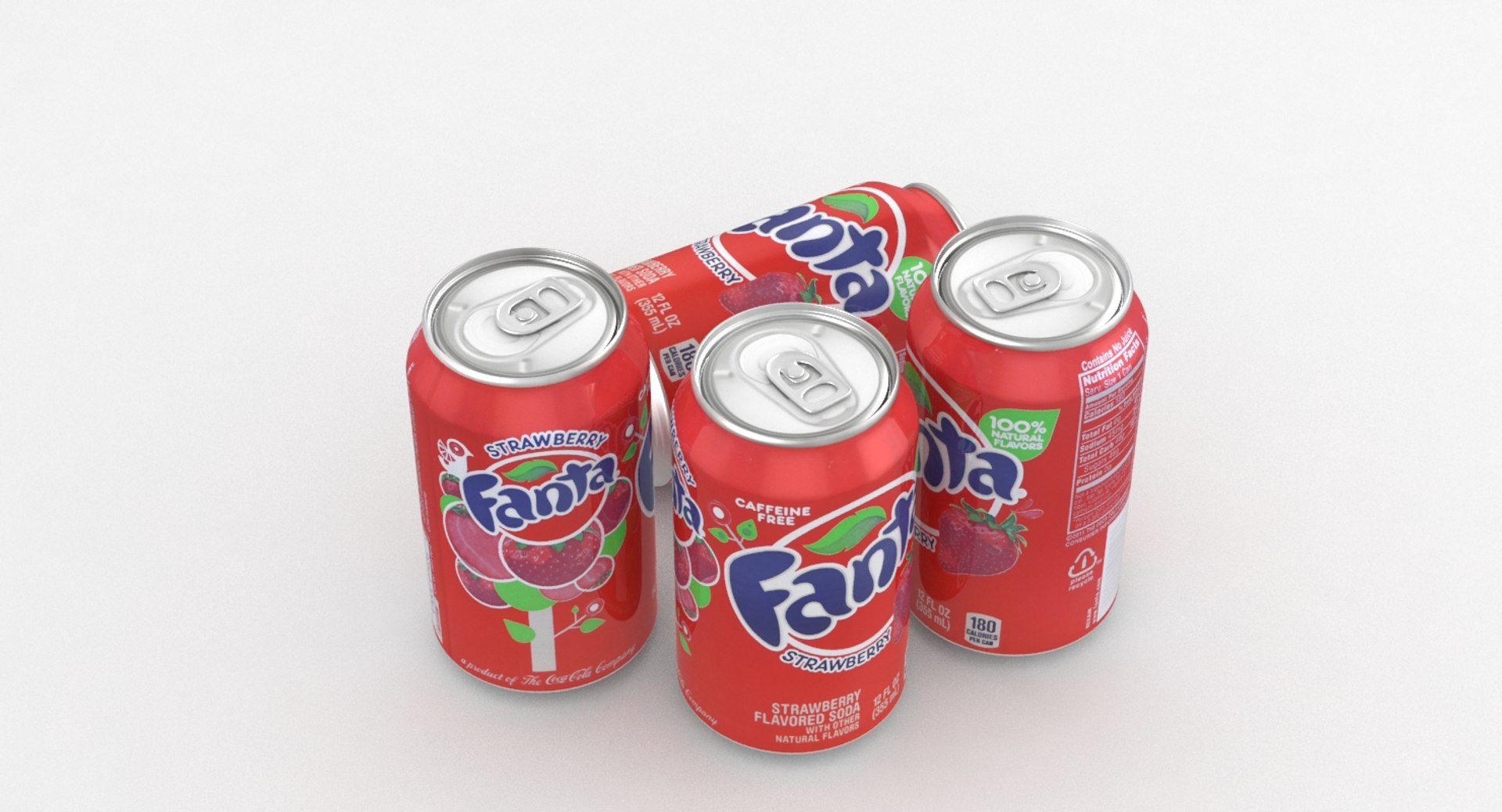 3D Beverage Fanta Strawberry - TurboSquid 1178310