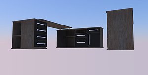 desk office 3D model