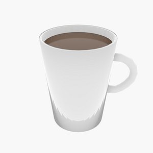 Modern Glass Cup for Coffee and Tea 3D model