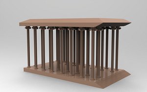Temple in ancient Greek style 3D model