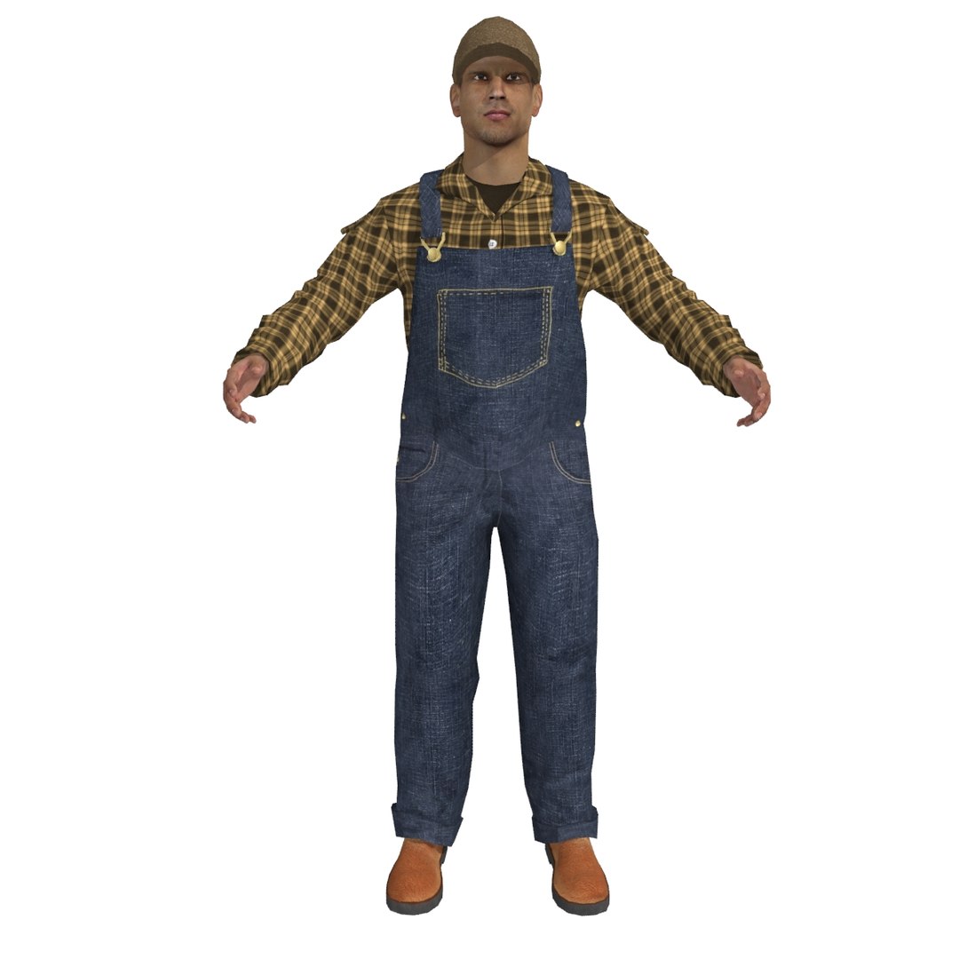3d Model Farmer Man