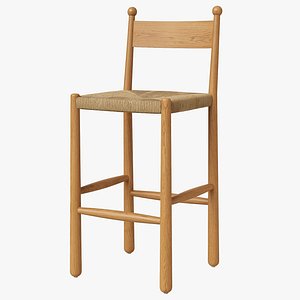 Shoppe bar stool Martin Oak by Amber Lewis 3D