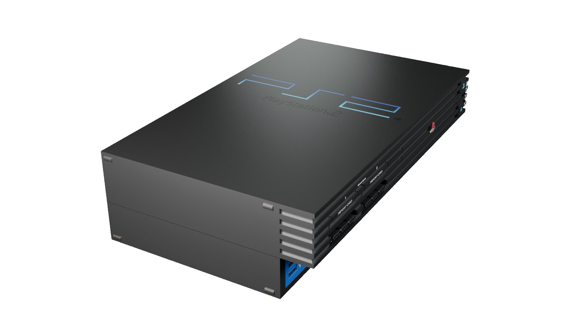 3D Playstation 2 https://p.turbosquid.com/ts-thumb/jG/rHhI1O/Js/ps2_3/jpg/1749211955/1920x1080/fit_q87/fc4ee683af9ac864bf12d95b8d67601a89086095/ps2_3.jpg