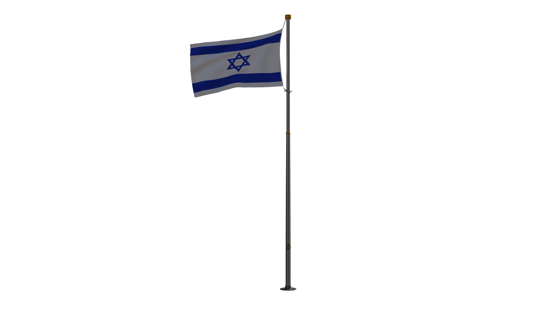 3D Pole Flag Israel - TurboSquid 2097877