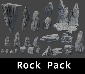 3D model rock pack