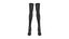 Black Leather Long Knee High Heel Boots