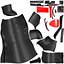 Black Leather Long Knee High Heel Boots
