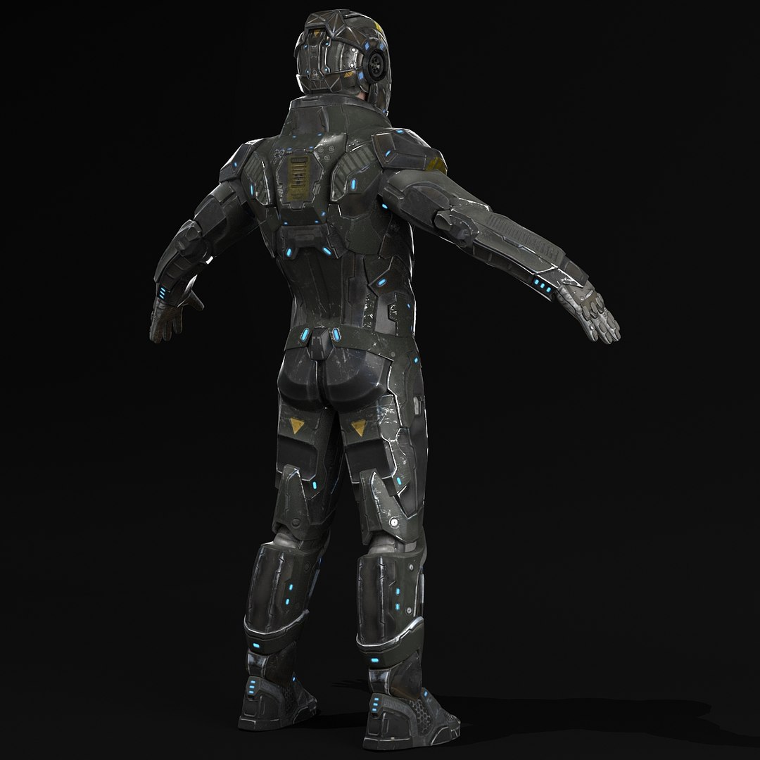 sci-fi armor 3d max