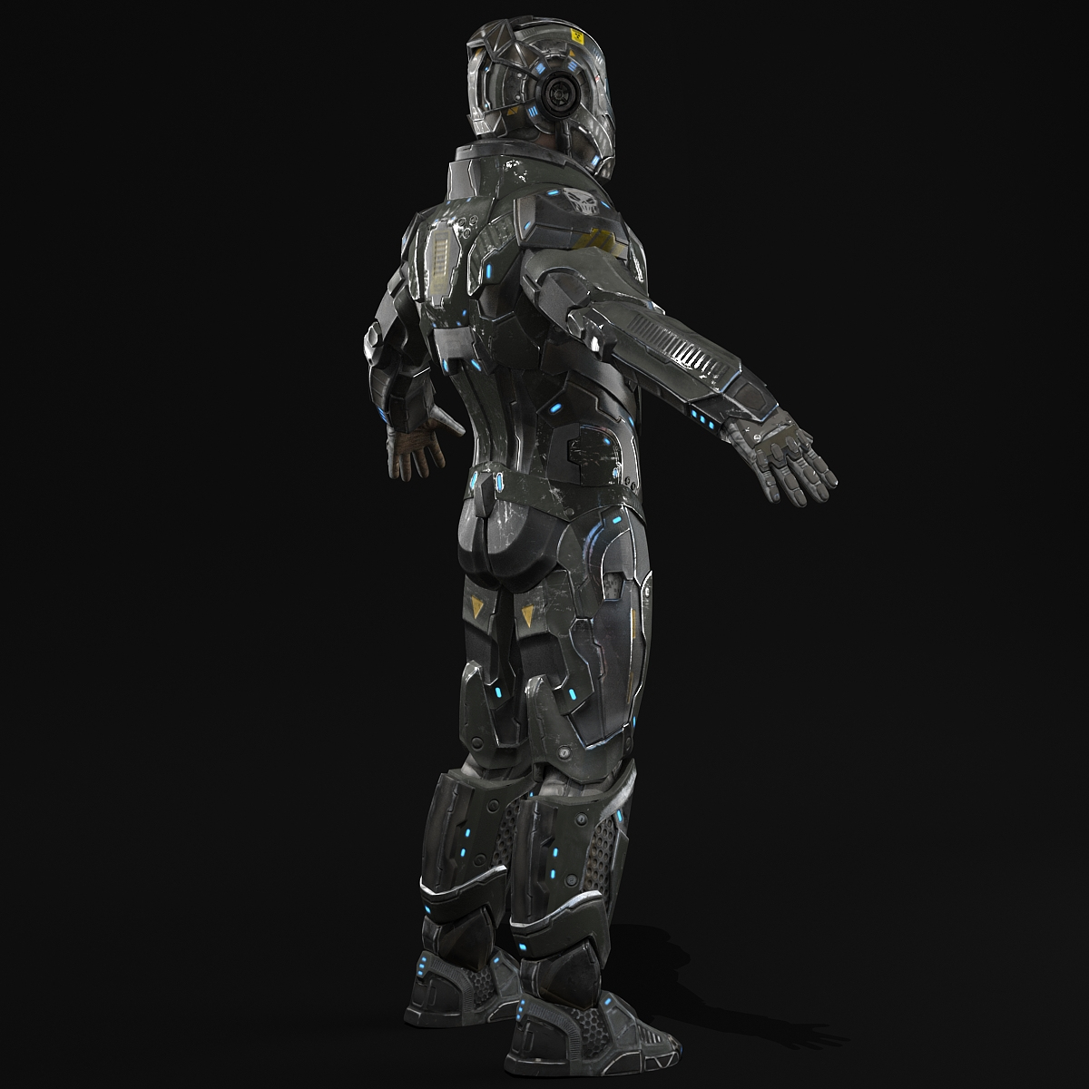 sci-fi armor 3d max