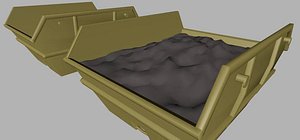 Skip Dumpster Set (low poly)