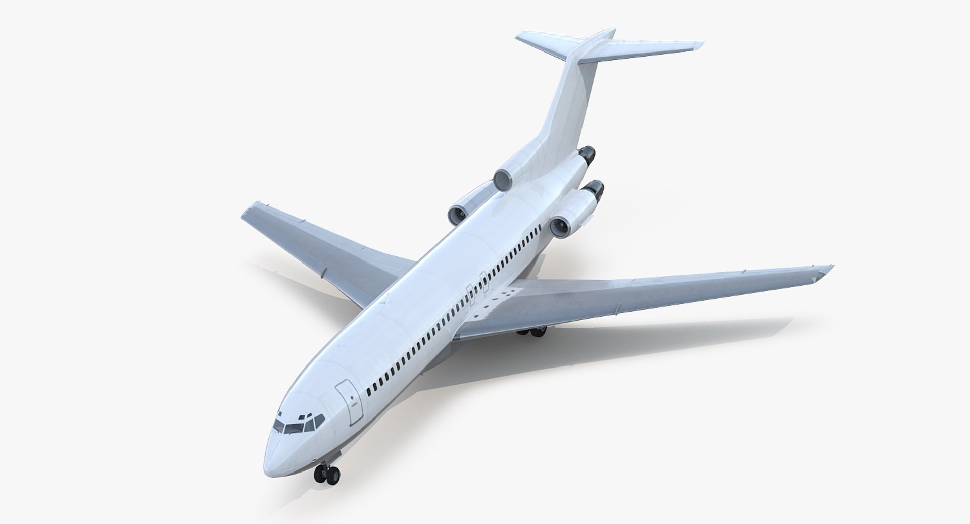 Boeing 727-100 Generic 3D model preview