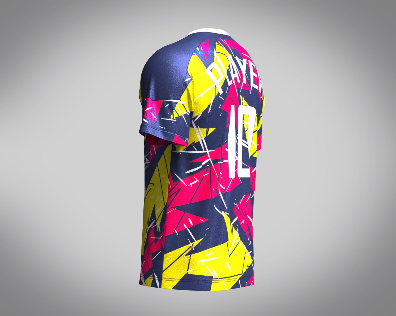 3D Soccer Hot pink with multi color Jersey Player-10 model - TurboSquid ...
