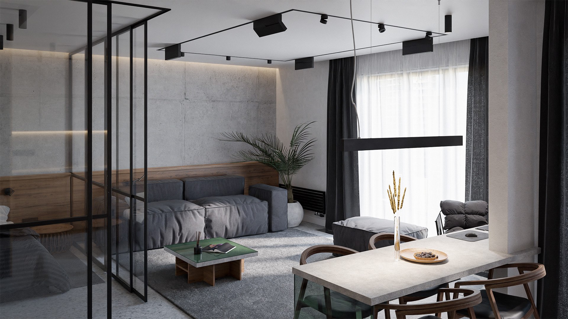 Modern Apartment Interior 50sqm 3D Model - TurboSquid 1768172
