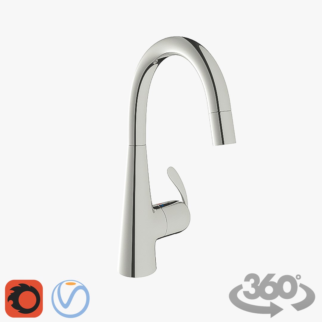 3D Model Grohe Zedra Mixer TurboSquid 1283552   Zedra 