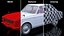 Toyota Corolla E10 der 1. Generation, Baujahr 1966, weiß manipuliert